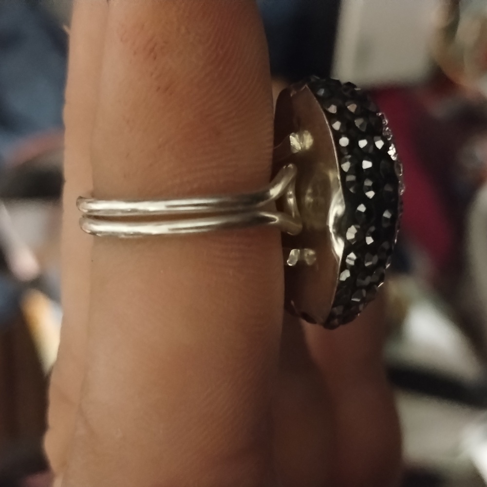 Silver Crystal Ring - image 2